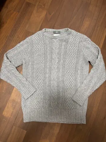 417 에디피스 그레이 케이블 니트 스웨터