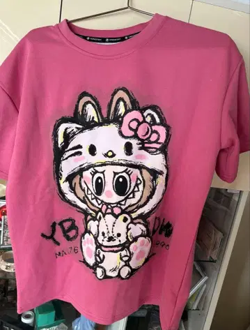 정품! 러브라이브! 캐릭터 T셔츠 핑크 (가을 겨울용)