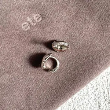 ete bijoux 에테 비쥬 리버서블 귀찌 플래티넘 2way