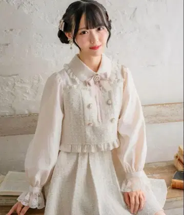 ROJITA 레이어드 라이크 트위드 원피스