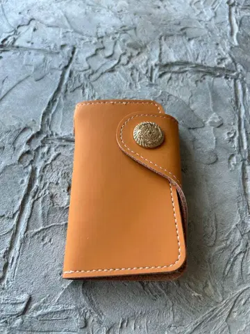 천연 가죽 키케이스 이름 입력 가능 가죽 키케이스 카라비너 포함 기프트