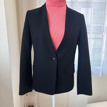 PLST 노카라 블랙 자켓 안쪽 포켓 포함