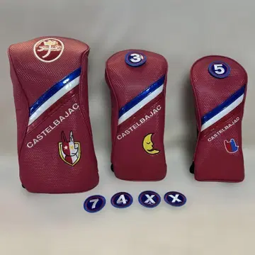 CASTELBAJAC 골프헤드커버 세트 빨간색 3개