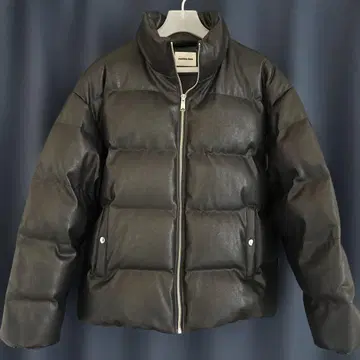 [ 새상품/미사용 ] monkey time 가죽 라이크 다운 자켓