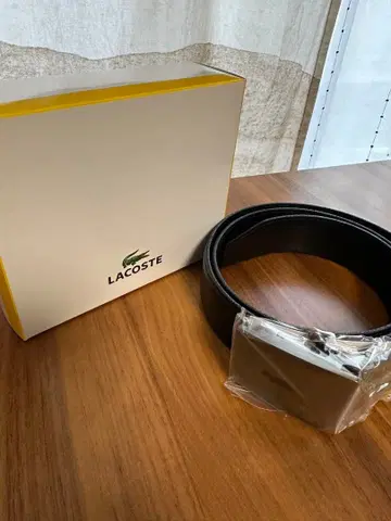 새상품 LACOSTE 블랙 벨트 LB84885 사이즈 FREE