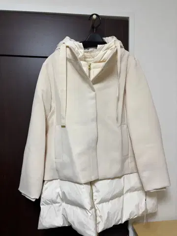 야마다야 클로브 아이보리 후드 부착 다운 자켓