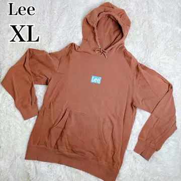 [ 빅 사이즈 ] Lee 후드티 후디 박스 로고 브라운 XL