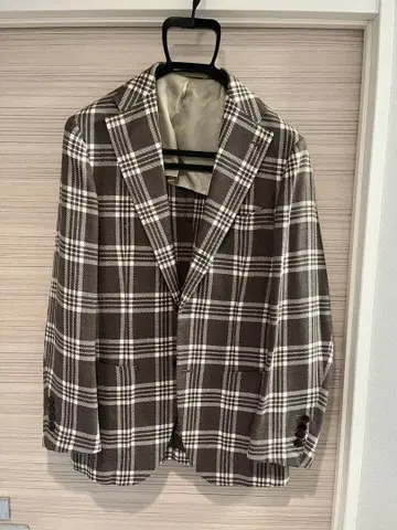 브리라펠 일구스토 자켓 46 그린 체크