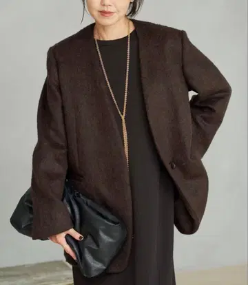 샤기 자켓 브라운 36