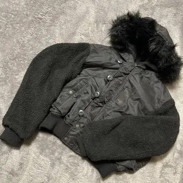 SLY/슬라이 다운 보아 자켓 2way 후드 미사용급