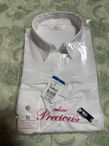 Precious 화이트 긴팔 셔츠 사이즈 09 아오야마 양복