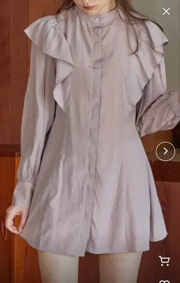 ACYM 프릴 숄더 미니 원피스