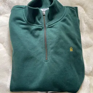 다크 그린 하프 지퍼 트레이닝복 M 자수