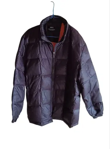 다운 자켓 LL 사이즈 짙은 갈색 긴 길이 수트 위 착용 가능