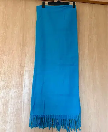 Rosi & Rossi 캐시미어 100% 터콰이즈 블루 대형 스톨
