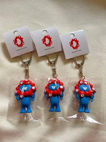 오사카 간사이 만박 미야쿠미야쿠 PVC 마스코트 키링 3개 세트