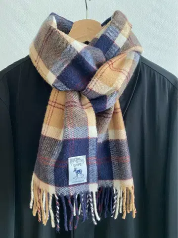 [ 새상품급 ] HILLTOP x SHIPS 별주 울 체크 머플러 영국제