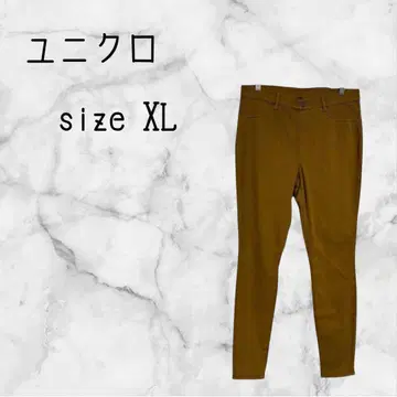 유니클로 컬러 스키니 팬츠 카멜 XL 사이즈 스트레치 소재