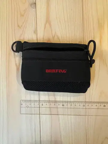 BRIEFING 블랙 파우치 메쉬 포켓 부착