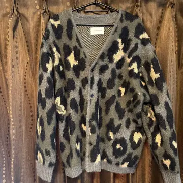 CALIFORNIA RANCH HOUSE 레오파드 가디건 그린 L