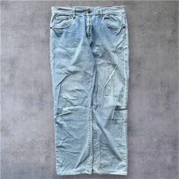 빈티지 Hanes 라이트 블루 데님 스트레이트 팬츠 아메카지