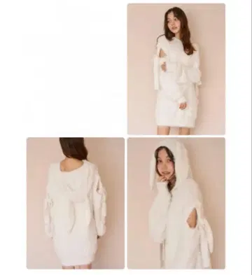 GELATO PIQUE 페더 토끼 미니 원피스 OWHT