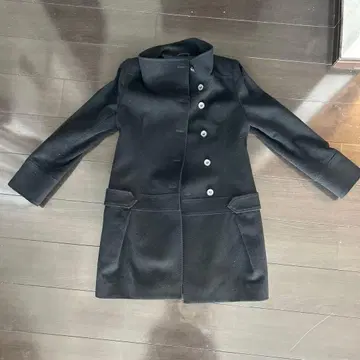 Viaggio Blu 블랙 울 피 코트