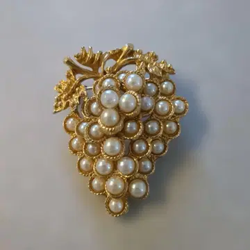 포도 디자인의 브로치