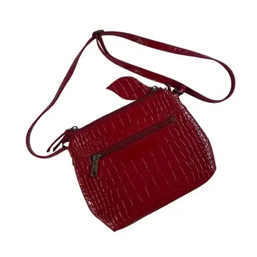빨간색 악어 무늬 미니백