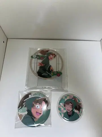 닌타마 란타로 젠포지 잇사쿠 아크릴 스탠드 캔뱃지 3종 세트