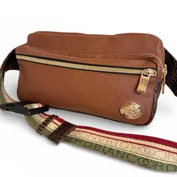 오로비안코 바디백 올 가죽 악어 무늬 BRW