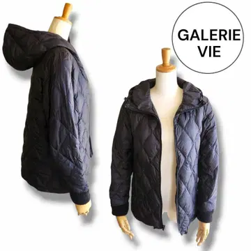 [ GALERIE VIE ] 다운 라이너 후드 자켓 코트 블랙