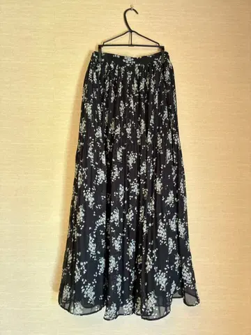 아즈르 프린트 롱 스커트