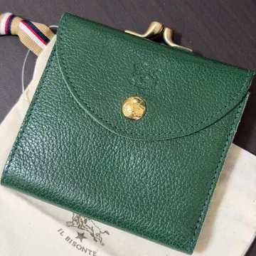 [ 미사용 새상품 ] 일비종떼 이단 접이식 가마구치 지갑 그린