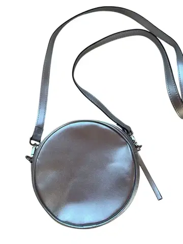 실버 원형 미니백