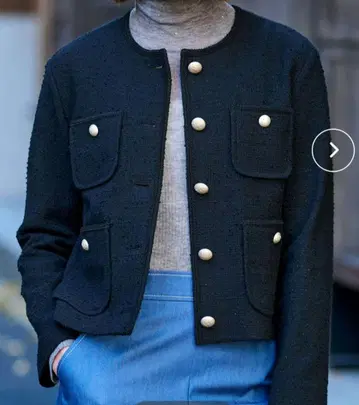 드레스트리아 블랙 트위드 자켓 미사용 택 포함