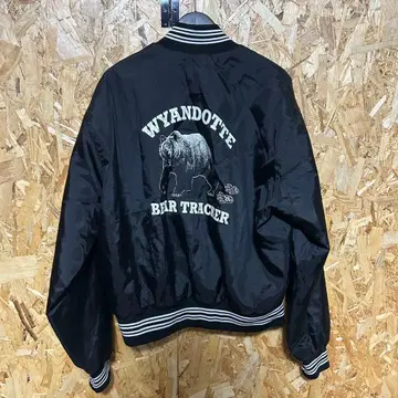 usa제 곰 바시티 자켓 블랙 XL bear 나일론 점퍼