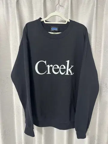 Creek 블랙 맨투맨 트레이닝복 S