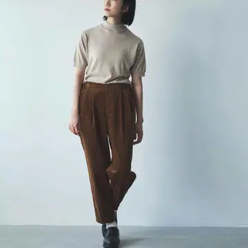 호보니치 콜라보 huis 엔슈 직물 셔틀 코듀로이 테이퍼드 팬츠