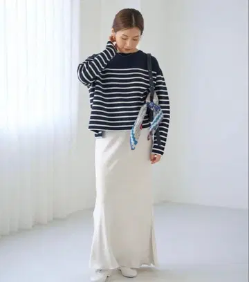 이에나 IENA 더블 새틴 스커트 38 화이트