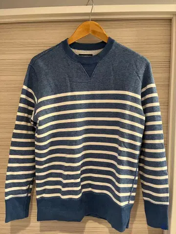 루프 휠러 맨투맨 인디고 보더 M