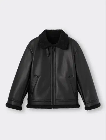 인조 가죽 B-3 블루종