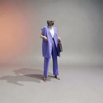 아메리 라벤더 베스트와 팬츠 세트