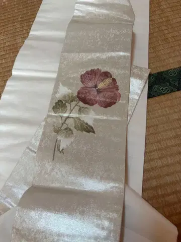 나고야 오비 꽃무늬 하이비스커스