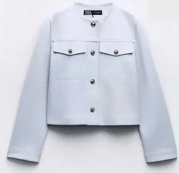 ZARA 노카라 골드 버튼 자켓