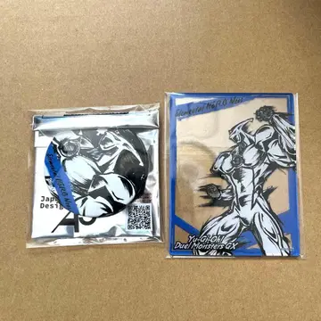 유희왕 GX E HERO 네오스 아크릴 카드 & 캔뱃지 세트