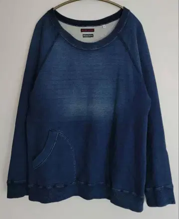 BLUE BLUE 블루블루 인디고 원포켓 맨투맨