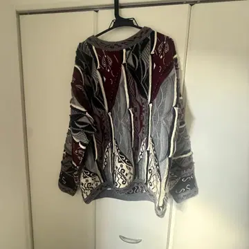 기하학 패턴 니트 스웨터 L 사이즈