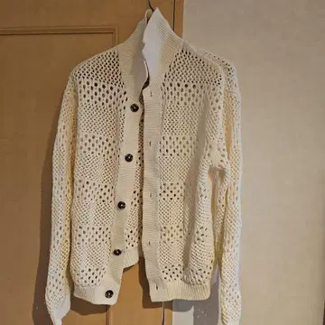 ZARA 아이보리 메쉬 가디건 S/M