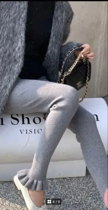 새상품! 벌스데이 바쉬 프릴 리브 레깅스 S 그레이